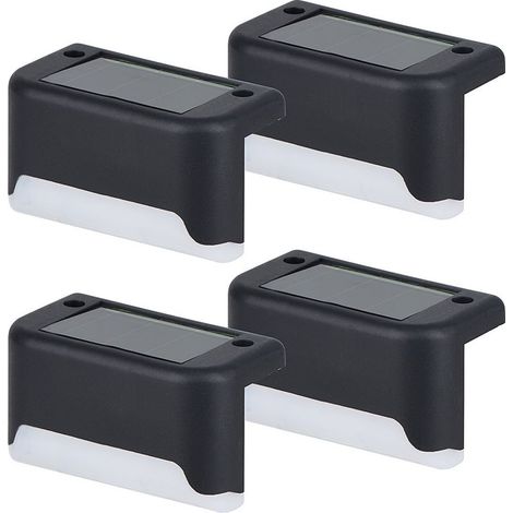 Solar-powered step lights, outdoor wall lights, fence lights, waterproof stair lights, courtyard railing lights, solar-powered step lights (1/3)