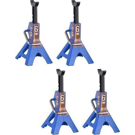 4 pezzi supporto metallico regolabile in altezza da 6 tonnellate per riparazioni, compatibile con auto cingolate telecomandate scala 1/10 Axial SCX10 90046, Traxxas TRX4, TRX6, D90 (1/4)