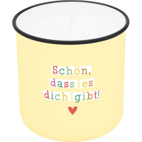 Bougie dans une tasse motif Gibt - Tasse à bougie imprimée en porcelaine - Hauteur 8,8 cm - Diamètre 8,4 cm - Cadeau et article de décoration (1/3)