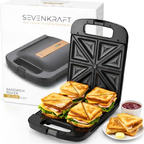 4-Sandwich-Maker-Elektrotoaster mit Antihaftbeschichtung