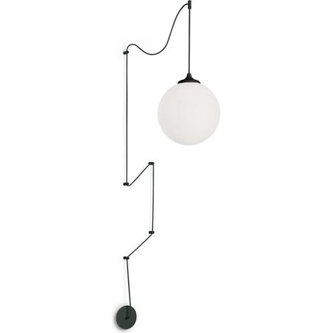 Sospensione Da Muro Moderna Boa Metallo Nero 1 Luce E27 (1/3)