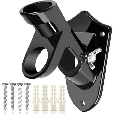 Support de Montage de Mat de Drapeau, avec Montage Matériel, 2 Positions, Support de Drapeau Mural en Alliage D'aluminium Durable Résistant Rouille, pour Mâts de 2.5 CM de Diamètre (1/5)
