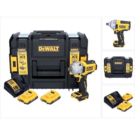 DeWalt DCF 892 D2T Atornillador de impacto a batería 18 V 813 Nm 1/2" sin escobillas + 2 baterías de 2,0 Ah + cargador + TSTAK