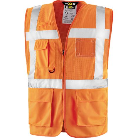 teXXor® Warnschutz-Weste AMHERST 100% Polyester leuchtorange 4213 Gr. 3XL (1/4)