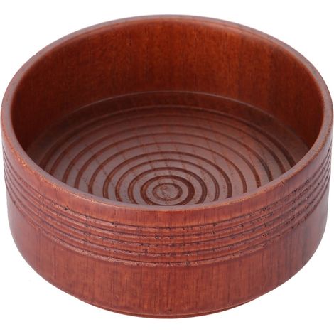 Bol en bois pour mousse à raser naturel - Rond pour rasoir et nettoyage (1/5)