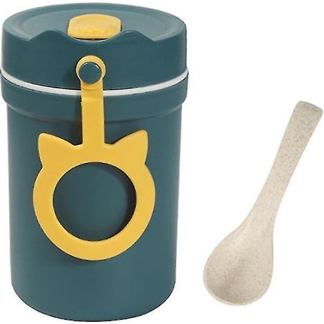Caja Bento portátil, termo de silicona, fiambrera, contenedor de comida, fiambrera étanche (azul) (1/5)