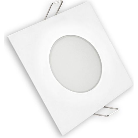 Anneau fixe led ip65 matel carré blanc 5w froid (1/2)