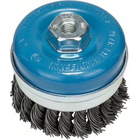 Bosch Topfbürste 90 mm, Drahtstärke 0,8 mm, M14, gezopfter Stahldraht (1/5)