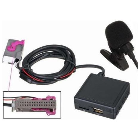 Kompatibel mit Audi A3 A4 A6 A8 Autoradiosystemen, Bluetooth-Mikrofon, AUX-Adapter für Autoradio und HiFi-Audiosystem.