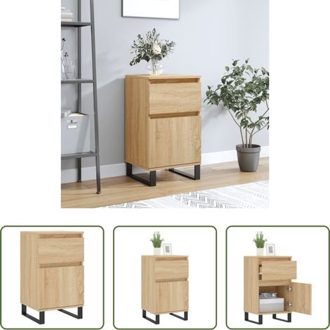 Holzwerkstoff -  Sideboard Sonoma-Eiche 40x35x70 cm Holzwerkstoff (1/5)