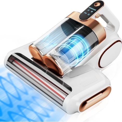 Matratzenstaubsauger, 15 kPa kabelloser Bettstaubsauger mit 253,7 nm UV-C-Licht, HEPA-Filter und Ultraschall, tragbare Mehrzweck-Staubsauger für Bett, Couch, Couch, Kinderbett