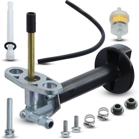 Vanne d'essence Petcock avec levier et vis pour Honda Recon 250 TRX250 TRX350 Foreman TRX450 Vanne de réservoir d'essence remplace 16950-HN7-003 16950-HM8-003 16950-HP5-601 (1/5)