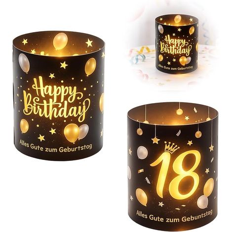 Photophores pour Anniversaire Décoration de Table Décoratifs 18e Garçon Fille 18 Ans Bougies Chauffe-Plat ou Bougies (1/5)