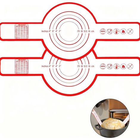 Set composto da 2 pezzi: contenitore per il pane in silicone, stampo da forno in silicone, tappetino da forno per sformati, tappetino per il pane riutilizzabile con rivestimento antiaderente e facile (1/5)