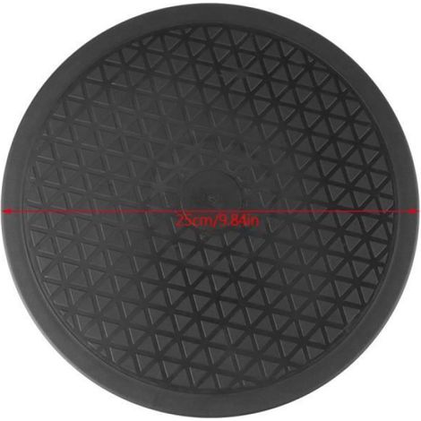 Plateau Tournant - 360 Degres - Roulements A Billes Double Anneau - Diametre 25,4 Cm - Capacite 50 Kg - Noir - 1 Unite (1/4)