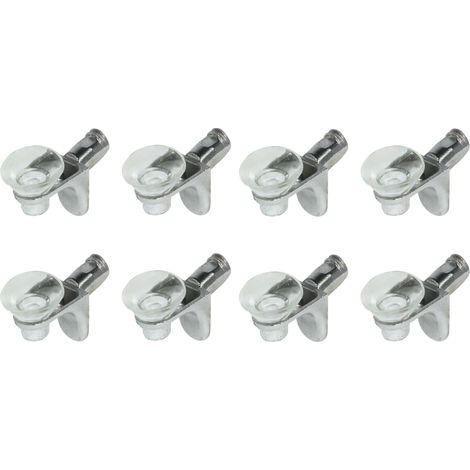 Cyclingcolors – Lot de 8 taquets pour tablette en verre – Amortisseur avec ventouse caoutchouc – Capacité de charge 6.25 kg – Pour meubles et étagères