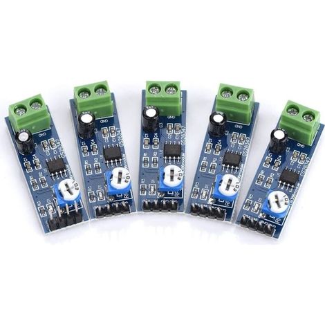 5PCS LM386 Module Amplificateur Audio, 512V, 200 Gain, LM386 Audio Amplifier, Module d'Amplificateur de Puissance Audio Stéréo pour Arduino LM386, L1P8