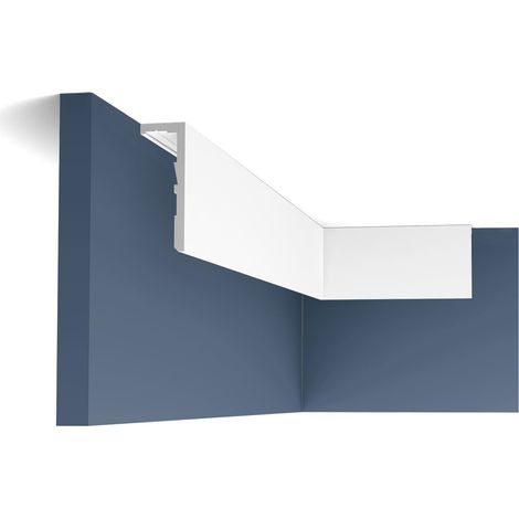Cornisa Orac Decor CX216-2600 LEDGE Moldura para techo Moldura para Iluminación indirecta Cornisa para cortinas Perfil de estuco Moldura decorativa diseño moderno blanco 2,6 m (1/5)
