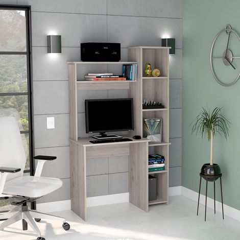 Scrivania Versailles con libreria, in frassino, dimensioni 162,5 cm L x 98,5 cm L x 45,3 cm P (1/5)