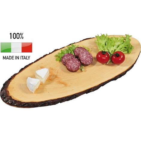 Calder Tagliere Ovale In Legno Corteccia 50 Cm Salumi Formaggi Affettati Antipasti Made In Italy