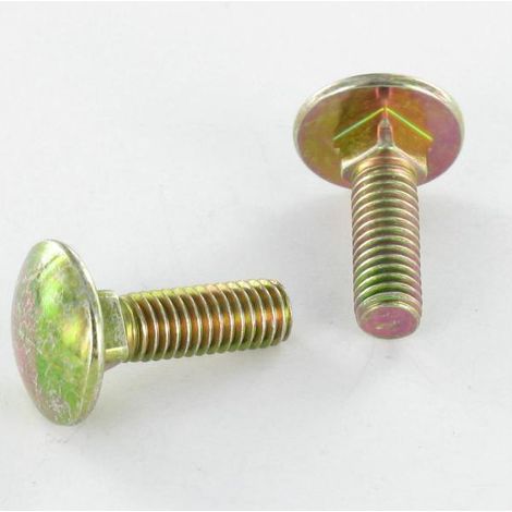 TRCC JAPY tête ronde collet carré M8X140 Filetage total Bichromaté-1 pièce