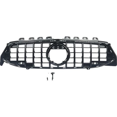 Parrilla de competición, material ABS duradero, ajuste perfecto para Mercedes CLA W118, negro brillante. (1/2)
