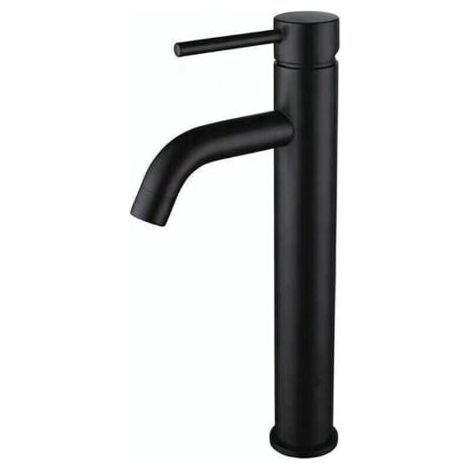 Tall Bathroom Faucet Single Handle Vessel Sink Faucet One Hole Bowl Basin Mixer with Water Supply Lines, Matte Black (1/5)