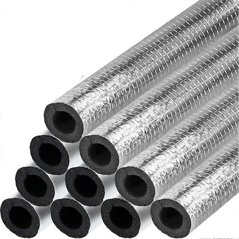 Lot de 10 tubes isolants en mousse auto-adhésive, revêtements en aluminium pour robinets. (1/5)