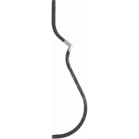 Barreau demi cintré - Hauteur 550mm profil en carré de 14mm Galbe 142mm- Fer forgé - À souder - DECO FER FORGE