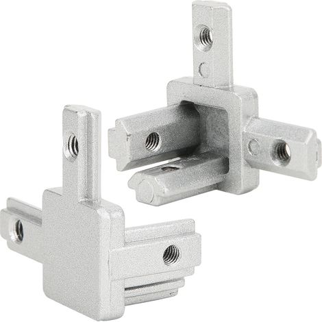 5 pièces connecteur d'angle 3 voies 90° en alliage de zinc pour profilés aluminium en T norme européenne 2020 (1/5)
