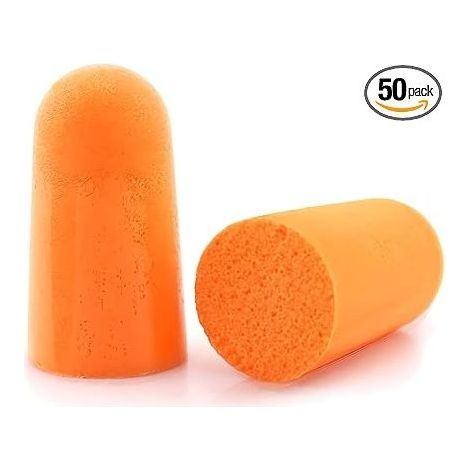 1100 Earplugs - Bouchons d'oreille pour chaque usage quotidien en mousse – Dormir, Travailler, Ronflement, Forer, Étudier, Broyer, Lisser, Souder, Orange (50) (1/5)
