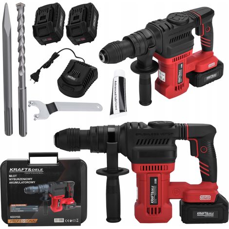 Marteau perforateur sans fil SDS Plus 7,5 J 4 Ah 21 V Kraft&Dele (1/5)