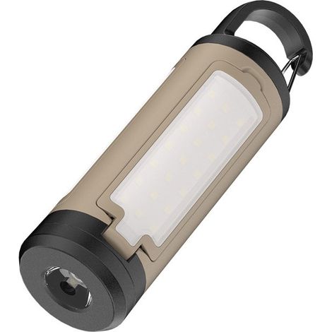 Linterna camping potente luminosidad, lámpara LED recargable USB, portátil plegable, fabricada material ABS resistente múltiples modos ajustables (1/2)