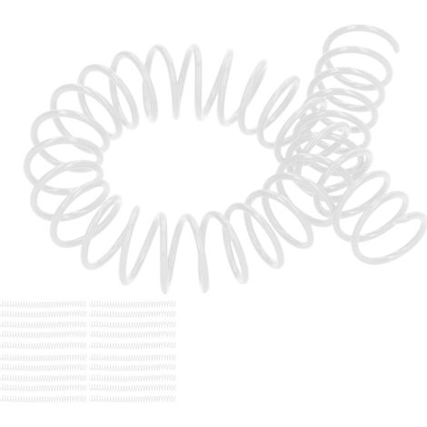 20 transparente Kunststoffspiralen, 19 mm Innendurchmesser (3/4 Zoll), 30 Löcher, für Notizbücher im A4- und A5-Format (1/5)