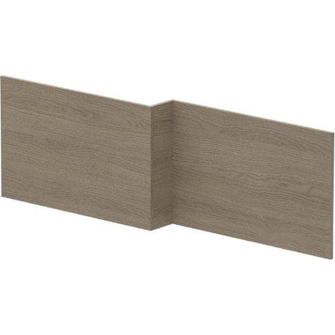 Nuie Square Shower Bath Front Panel 520mm H x 1700mm W - Solace Oak (1/5)