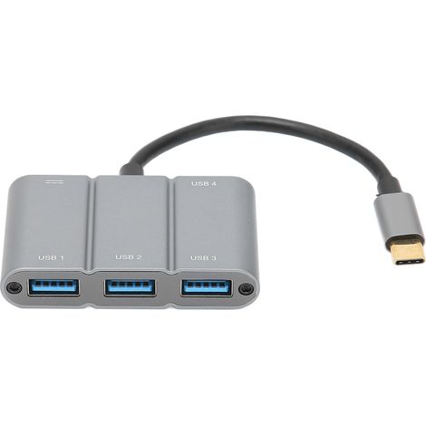 ONTEN USB 3.0 Hub – Verschleiß- und korrosionsbeständig – PD 3.0 Schnellladung – Plug & Play – 5-in-1 USB-C-Hub für Laptops (1/5)