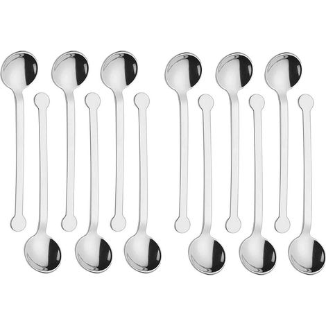 Cucchiaino caffe tea cappuccino Riflesso in Acciaio Inox 18/10 CM 13cm Set di 12 pz Bar Hotel Design Particolare qualita' stile Made in Italy Abert Ideale per uso Professionale  e Casa posata Elegante