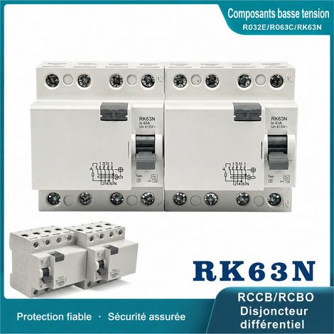 Disjoncteur différentiel modulaire RK63N 3P+N 40A 300mA rk63n 3p 40a 300ma 200 g – Livraison gratuite