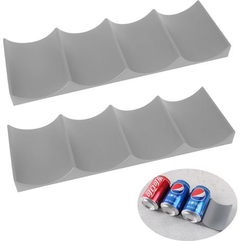 2er-Set Silikon-Flaschenhalter für den Kühlschrank – Getränkeorganizer – Tischaufsteller – Bierschrank-Flaschenhalter