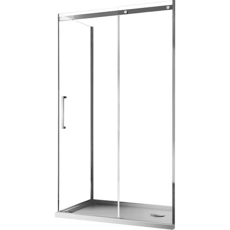Box Doccia Angolare 90x100 cm 1 Anta Scorrevole in Cristallo Trasparente 8mm H200 Fosterberg Horsens Destro (1/3)