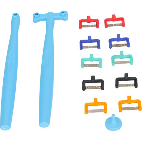 Kit de fraises diamantées dentaires et bandes de polissage - Réducteur interproximal professionnel portable (1/5)