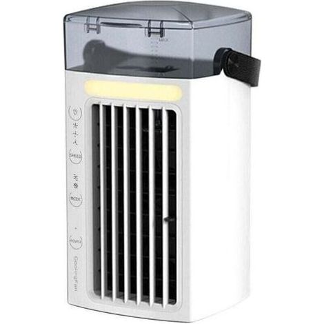 Mobile Klimaanlage, tragbare Klimaanlage, per USB wiederaufladbar, persönliche Klimaanlage mit 3 Geschwindigkeiten, SERBIA, Kühlleistung 1,5 kW, weiß, Klasse A (1/4)