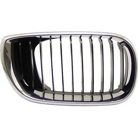 Grille de calandre avant droite chromée et noire BMW Serie 3 E46 phase 2 2001-2005
