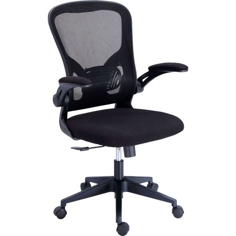 Chaise de bureau pivotante Lexi noire ou grise/blanche avec roulettes, respirante, réglable et avec accoudoirs 66 x 108 x 64 cm