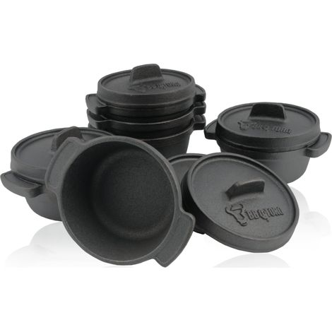 BBQ-Toro Set di pentole da portata BBQ-Toro (confezione da 6) Ø 11 cm Mini pentola in ghisa (1/5)