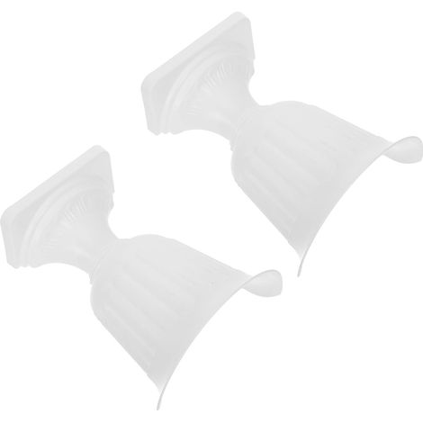 SHINEOFI Lot de 2 pots muraux en plastique blanc 16, 9 x 13 6, 5 cm, style classique vintage, (1/5)