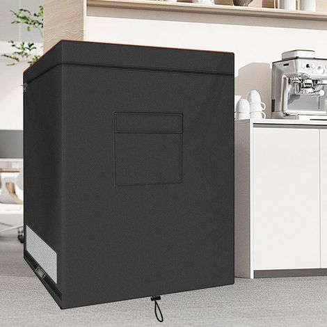 Housse de protection noire pour congélateur, coffre de congélation, housse imperméable Oxford 210D pour réfrigérateur, 71,12 x 58,42 x 86,36 cm (1/5)