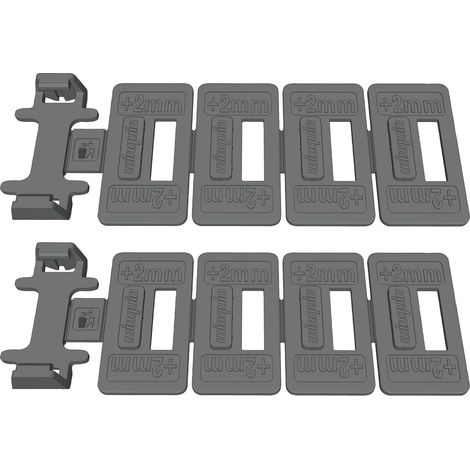 Cales pour ajustement grille caniveau Venisio Slim+ Wirquin, Wirquin 30724559, gris