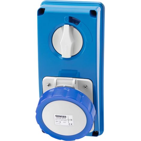 Presa Verticale Interbloccata Gewiss GW66315 Senza Fondo IP67 2P+T 32A 230V
