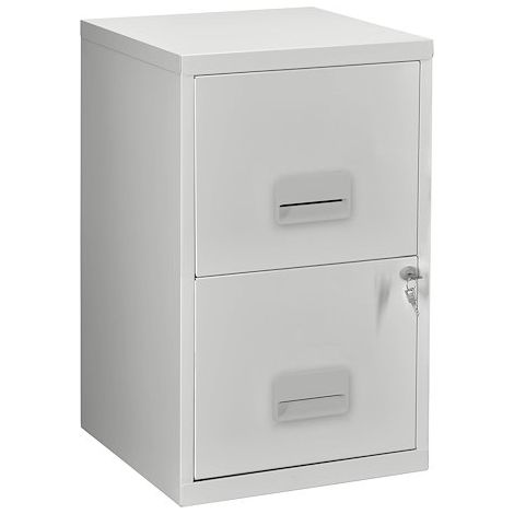 Classeur monobloc à 2 tiroirs - gris - Maxiburo
